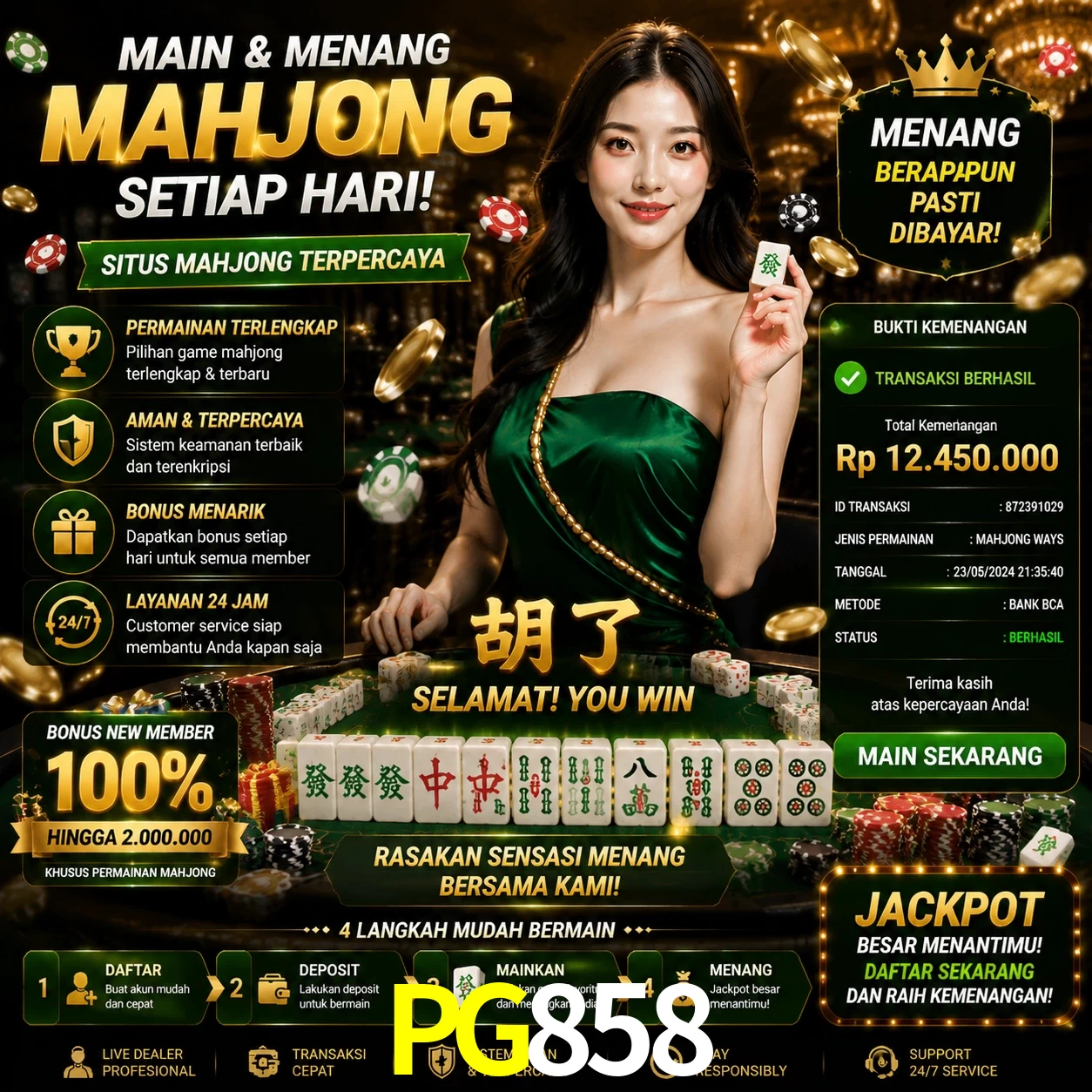 Ganhar e sacar na PG858